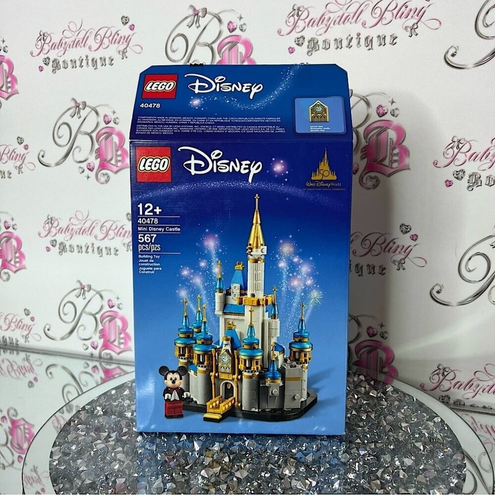 LEGO Disney Castle Set - Blue and Gold mini castle Mickey Mouse Walt Disney 50